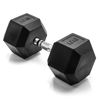 Picture of CAP Barbell Cap 60 LB Coated Hex Dumbbell Weight, New Edition, Black, (SDRIS-60)