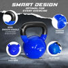 Picture of Yes4All 60 lb Heavy Kettlebell Vinyl Coated Cast Iron for Dumbbell Weights Exercises, Hand and Heavy Weights Gym, Fitness, Full Body Workout Equipment Push up, Grip and Strength Training, Blue