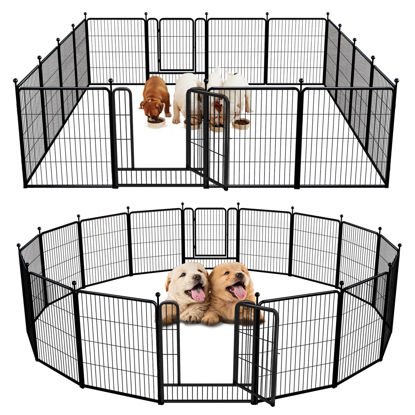 Picture of FXW Rollick Dog Playpen for Yard, RV Camping│Patented, 32 inch 16 Panels