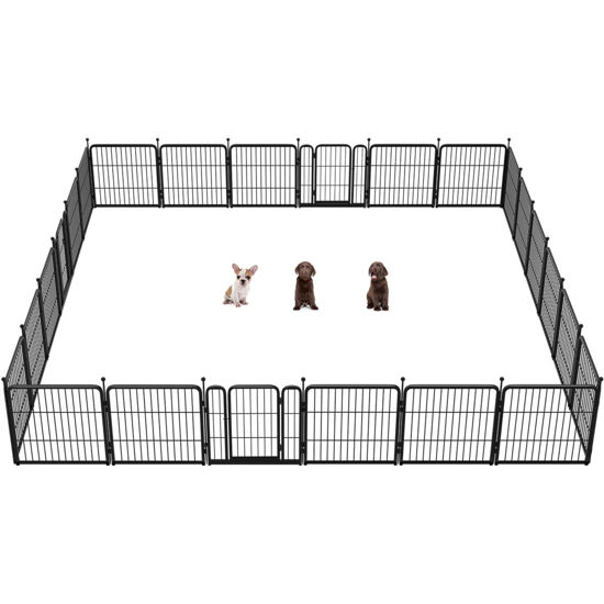 Picture of FXW Rollick Dog Playpen for Yard, RV Camping│Patented, 24 inch 24 Panels