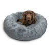 Picture of Best Friends by Sheri The Original Calming Donut Cat and Dog Bed in Shag Fur Gray, Large 36"