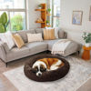 Picture of Best Friends by Sheri The Original Calming Donut Cat and Dog Bed in Shag Fur Dark Brown, Extra Large 45"