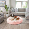 Picture of Best Friends by Sheri The Original Calming Donut Cat and Dog Bed in Shag Fur Cotton Candy Pink, Extra Large 45"