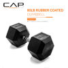 Picture of CAP Barbell Cap 80 LB Coated Hex Dumbbell Weight, New Edition, Black, (SDRIS-80)