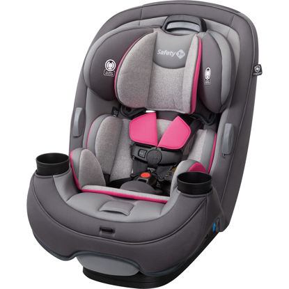 Picture of Safety 1st Grow and Go All-in-One Convertible Car Seat, Rear-facing 5-40 pounds, Forward-facing 22-65 pounds, and Belt-positioning booster 40-100 pounds, Everest Pink