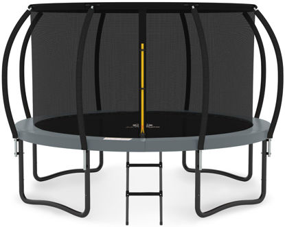 Picture of JUMPZYLLA Trampoline 8FT 10FT 12FT 14FT Trampoline with Enclosure - Recreational Trampolines with Ladder and Galvanized Anti-Rust Coating, ASTM Approval- Outdoor Trampoline for Kids