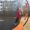 Picture of JUMPZYLLA Trampoline 8FT 10FT 12FT 14FT Trampoline with Enclosure - Recreational Trampolines with Ladder and Galvanized Anti-Rust Coating, ASTM Approval- Outdoor Trampoline for Kids