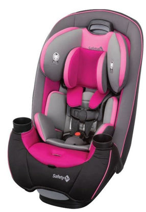 Picture of Safety 1st Crosstown All-in-One Convertible Car Seat, Rear-Facing 5-40 pounds, Forward-Facing 22-65 pounds, and Belt-Positioning Booster 40-100 pounds, Tickled Pink