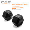 Picture of CAP Barbell Cap 85 LB Coated Hex Dumbbell Weight, New Edition, Black, (SDRIS-85)