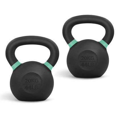 Picture of Yes4All Kettlebell Weights Cast Iron/Kettlebells Powder Coated - Strength Training, Home Gym, Full-body Exercises