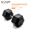 Picture of CAP Barbell Cap 90 LB Coated Hex Dumbbell Weight, New Edition, Black, (SDRIS-90)