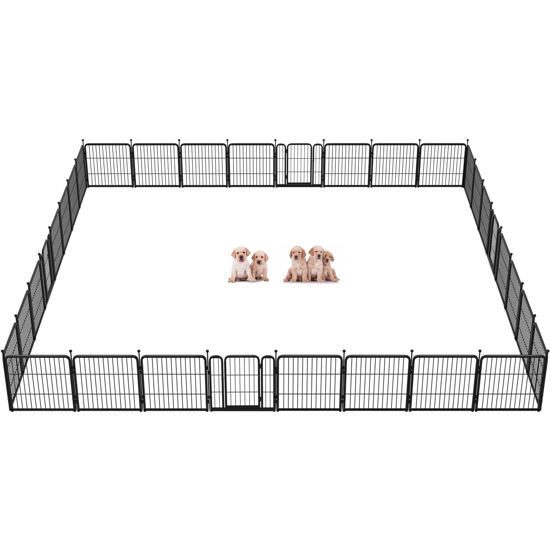 Picture of FXW Rollick Dog Playpen for Yard, RV Camping│Patented, 24 inch 32 Panels