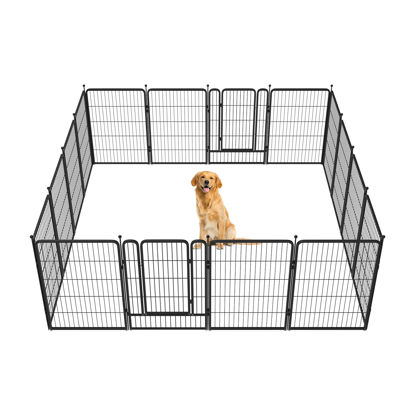 Picture of FXW Rollick Dog Playpen for Yard, RV Camping│Patented, 40 inch 16 Panels