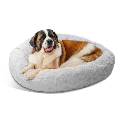 Picture of Best Friends by Sheri The Original Calming Donut Cat and Dog Bed in Lux Fur Gray, Extra Large 45"