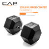 Picture of CAP Barbell Cap 120 LB Coated Hex Dumbbell Weight, New Edition, Black, (SDRIS-120)