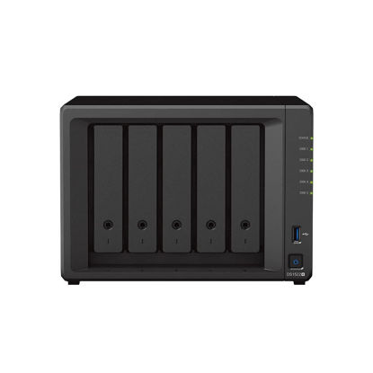 Picture of Synology DiskStation DS1522+ NAS Server Bundle with Ryzen 2.6 GHz CPU, 32GB Memory, 100TB HDD Storage, 1TB M.2 NVMe SSD, 4 x 1GbE LAN Ports, DSM Operating System