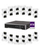 Picture of LINOVISION 32 Channel POE Camera System for Businesses, (24) 6MP Night ColorVu Cameras with Mic for One Way Audio, 4K NVR with Guardian Vision or Hik Connect App, 8TB HDD, for Commercial Security