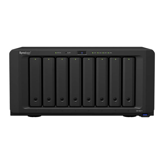 Picture of Synology DS1821+ 8-Bay Diskstation NAS (AMD Ryzen V1500B Quad-Core 2,2 GHz 4 GB DDR4 ECC SODIMM 4 x 1 GbE RJ-45 LAN-Port) 32TB Bundle with 8X 4TB Seagate IronWolf