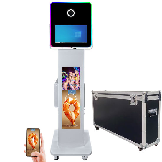 Picture of HITUGU Mirror Photo Booth Selfie Camera Photobooth DIY Photo Booth Machine with 15.6in Touch Screen and 29in LCD Screen