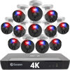 Picture of SWANN Pro 4K Ultra HD 16 Channel Security Camera System, 2TB NVR, 12 PoE IP 4K Cameras Outdoor, 8MP Wired Surveillance CCTV, Heat Motion Vehicle Detection, LED Lights, 24/7 Recording Camera, 1689812