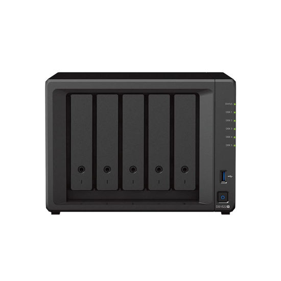 Picture of Synology DS1522+ 5-Bay DiskStation NAS (AMD Ryzen R1600 8GB Ram 4xRJ-45 1GbE LAN-Port) 5-Bay 30TB Bundle with 5X 6TB WD Red Plus