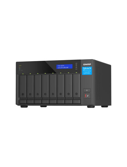 Picture of QNAP TVS-h874-i5-32G-US 8 Bay High-Speed Desktop NAS with M.2 PCIe Slots, 12th Gen Intel Core CPU, up to 64GB DDR4 RAM, 2.5 GbE Networking and PCIe Gen 4 expandability (Diskless)