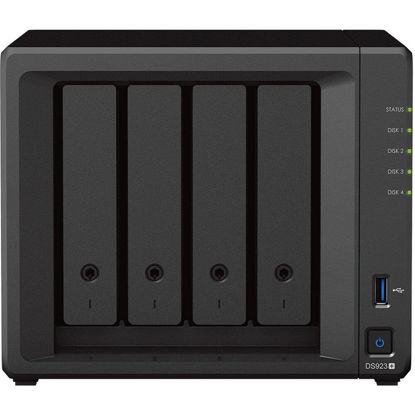 Picture of Synology DiskStation DS923+ NAS Server with Ryzen 2.6GHz CPU, 32GB Memory, 8TB SSD Storage, 1TB M.2 NVMe SSD, 2 x 1GbE LAN Ports, DSM Operating System