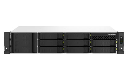 Picture of QNAP TS-864eU-RP-8G-US 8 Bay High-Speed Short Depth Rackmount Rackmount NAS with Dual-2.5GbE, Intel Celeron CPU, 8GB DDR4 Memory and 2.5GbE (2.5G/1G/100M) Network Connectivity (Diskless)