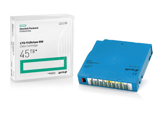 Picture of Hewlett Packard Enterprise HPE LTO-9 Ultrium 45TB RW Non Custom Labeled 20 Data Cartridges with Cases