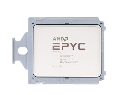 Picture of AMD Epyc 64 CORE Processor 7773X 2.2GHZ 768MB L3 Cache TDP 280W SP3 Socket (3RD GEN) OEM Tray 100-000000504