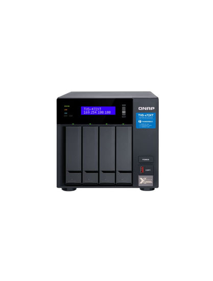 Picture of QNAP Ultra-High Speed 4 Bay Thunderbolt™ 3 NAS.Intel® Core™ i3 4-core Processor, 4GB DDR4 RAM, 3.5"/2.5" HDD/SSD Slot x 4 (TVS-472XT-i3-4G-US)