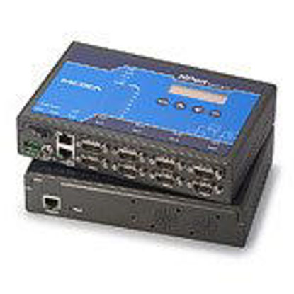 Picture of MOXA NPort 5650-8-DT-J 8-Port Serial Device Server, 10/100 Ethernet, RS-232/422/485. Connector, RJ-45 8pin Jack connectors, i15KV ESD, 12-48VDC, 110V Power Supply