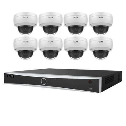 Picture of LTS LTN8716D-P16N with 2TB HDD + CMIP7042W-28MA 16-ch PoE 4K NVR w/ 2TB HDD + 4MP Dome IP Camera (8 Cameras)