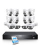 Picture of ZOSI 24CH 4K PoE Security Camera System,Face/Person/Vehicle Detection,2 Way Audio,Night Vision,12pcs 4K Outdoor PoE Dome Bullet Cameras,16 Port 24CH 8MP Dual-Disk NVR with 4TB HDD for 24/7 Recording