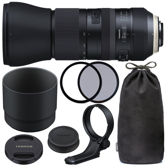 Picture of Tamron SP 150-600mm f/5-6.3 Di VC USD G2 for Canon EF with 95mm Ultraviolet (UV) Filter, 95mm Polarizing (C-PL) Filter, Tamron Lens Hood, Tamron Case, Tripod Collar & More - International Version