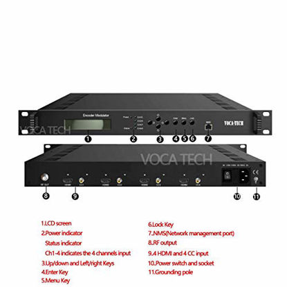 Picture of Voca Tech 4 Channels HDMI MPEG2 Encoder ATSC DVB-C ISDB-T DVB-T Modulator