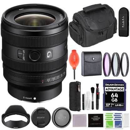 Picture of Sony FE 16-25mm F2.8 G Bundle with 3PC 67mm Filter Kit, Gadget Bag, 64GB SD Card and More, SEL1625G