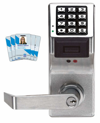 Picture of Alarm Lock Systems Inc. PDL3000 US26D Trilogy T3 Prox and Keypad Cylindrical 26D, Satin Chrome