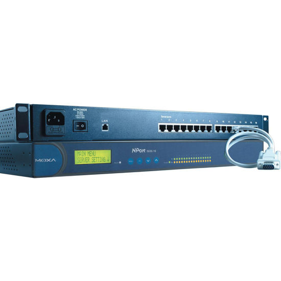 Picture of MOXA NPort 5630-8 8-Port Device Server, 10/100 Ethernet, RS-422/485, RJ-45 8pin, 15KV ESD, 110V