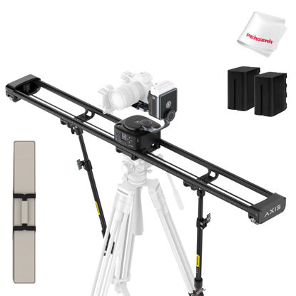 Picture of Zeapon AXIS 120 Pro Multi-axis Motorized Camera Slider, 47'' Professional DSLR Dolly, LCD Screen with Phone Control, Pan Heads for 360° Panoramic Time-Lapse Follow Focus Photography