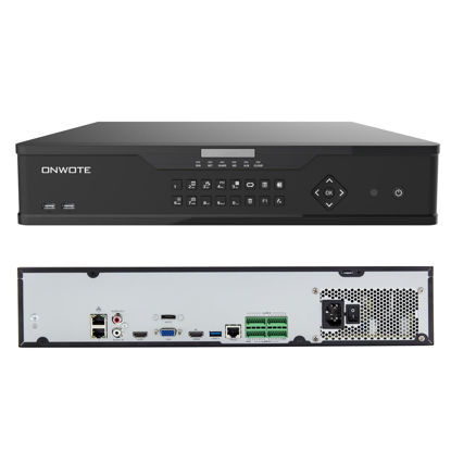 Picture of ONWOTE 12MP 64 Channel NVR IP Security Video Audio Recorder, 64CH 6K 12MP/ 4K 8MP/ 6MP/ 5MP Input, 64CH NVR, 8 Storage Bays Support 80TB, 2 HDMI Ports Split Screen Display