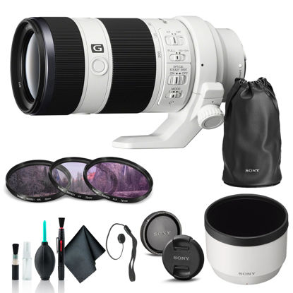 Picture of Sony FE 70-200mm f/4 G OSS Lens SEL70200G, Filter Kit, Cap Keeper, Cleaning Kit, and More