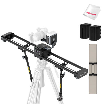 Picture of Zeapon AXIS 100 Pro Multi-axis Motorized Camera Slider, 39'' Professional DSLR Dolly, LCD Screen with Phone Control, Pan Heads for 360° Panoramic Time-Lapse Follow Focus Photography