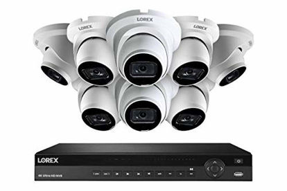 Picture of 16-Channel Nocturnal NVR System with 4K (8MP) Smart IP Dome Security Cameras with Real-Time 30FPS Recording and Listen-in Audio 8 / White