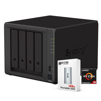 Picture of Synology DiskStation DS923+ 4-Bay NAS Enclosure Server, Network Attached Storage, Data Management Solution, AMD Ryzen R1600 Dual-Core up to 3.1 GHz(32GB DDR4 RAM | 1TB M.2 NVMe SSD | No HDD)