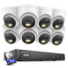 Picture of ANNKE Security Camera System PoE, 8 Channel H.265+ 12MP NVR, 8X 12MP Turret Cams with Color Night Vision, AI Motion Detection, Built-in Mic, IP67, 100FT EXIR Night Vision with Smart IR, 2TB HDD-H1200