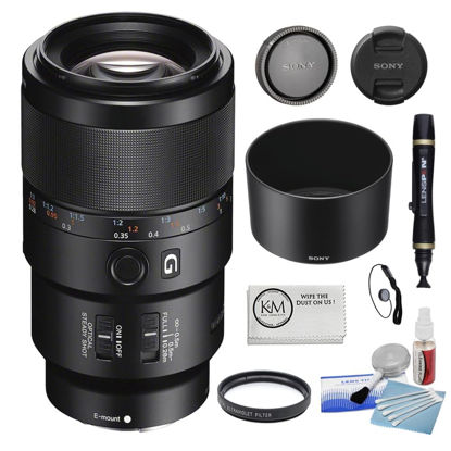 Picture of Sony FE 90mm f/2.8-22 Macro G OSS Lens Bundled with 62mm UV Filter + 5-Piece Camera Cleaning Kit + Cleaning Lens Pen + Lens Cap Keeper + Microfiber Cleaning Cloth (6 Items)