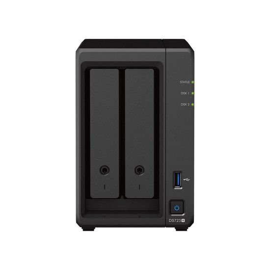 Picture of Synology DS723+ 2-Bay Diskstation NAS (AMD Ryzen™ 4 Threads R1600 Dual-Core 2GB Ram 2xRJ-45 1GbE LAN-Port) 8TB Bundle with 2X 4TB WD Red Plus