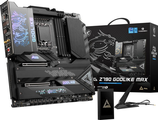 Picture of MSI MEG Z790 GODLIKE MAX Gaming Motherboard (Supports 12th/13th/14th Gen Intel Processors, LGA 1700, DDR5, PCIe 5.0, M.2, 10Gbps LAN, USB 3.2 Gen2, Wi-Fi 7, Bluetooth 5.4, Thunderbolt, E-ATX)