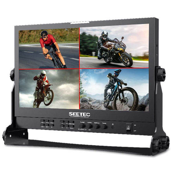 Picture of SEETEC ATEM156S 15.6 inch Multi-Camera Broadcast Monitor with 4x3G-SDI Input Output 1 HDMI in Quad Split Display for Studio Television Production Full HD 1920x1080 (ATEM156S)